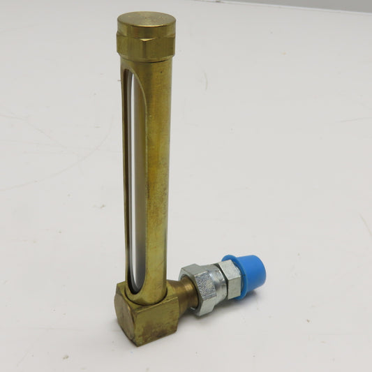 Lube-Devices Sight Gauge Brass Liquid Level Sight Glass Gauge 3/8" NPT