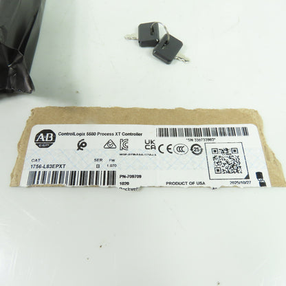 Allen-Bradley 1756-L83EPXT ControlLogix 5580 Process XT Controller Ser B FW1.070