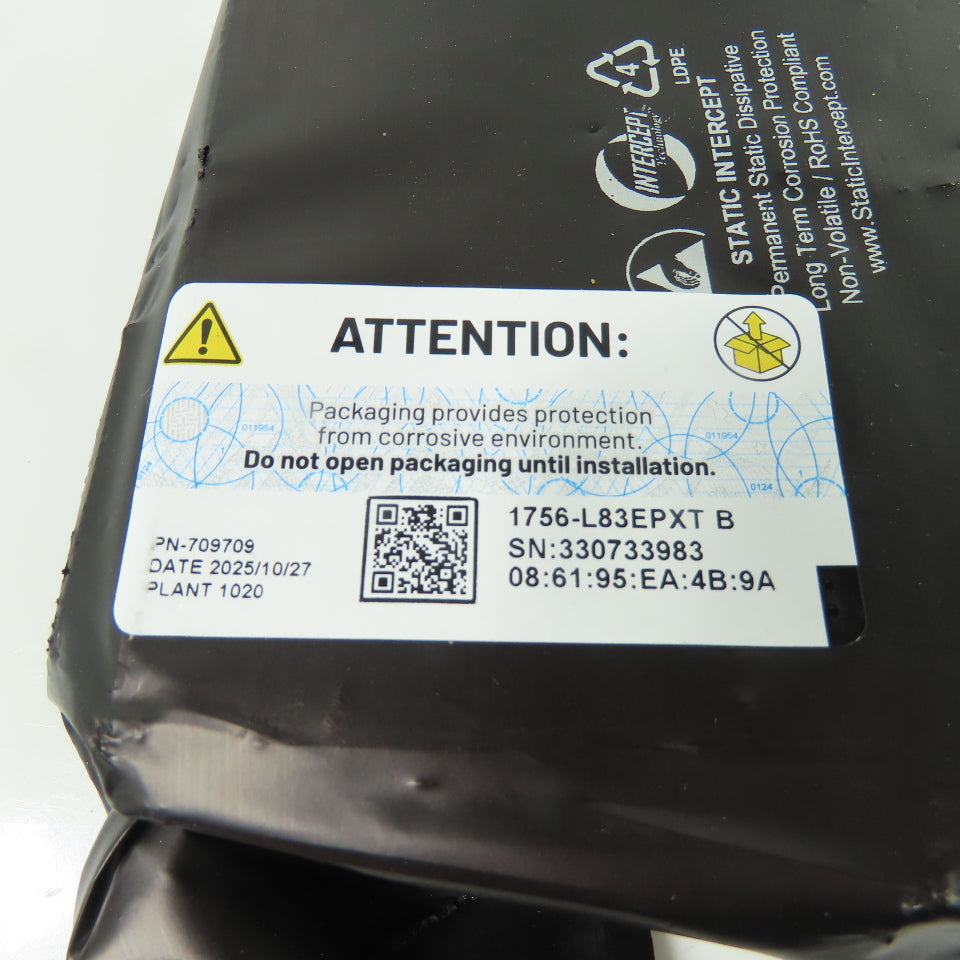 Allen-Bradley 1756-L83EPXT ControlLogix 5580 Process XT Controller Ser B FW1.070