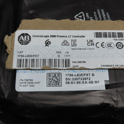 Allen-Bradley 1756-L83EPXT ControlLogix 5580 Process XT Controller FW 1.070