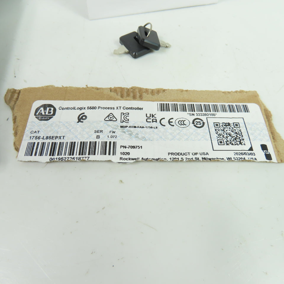 Allen-Bradley 1756-L85EPXT ControlLogix 5580 Process XT Controller Ser B FW1.072