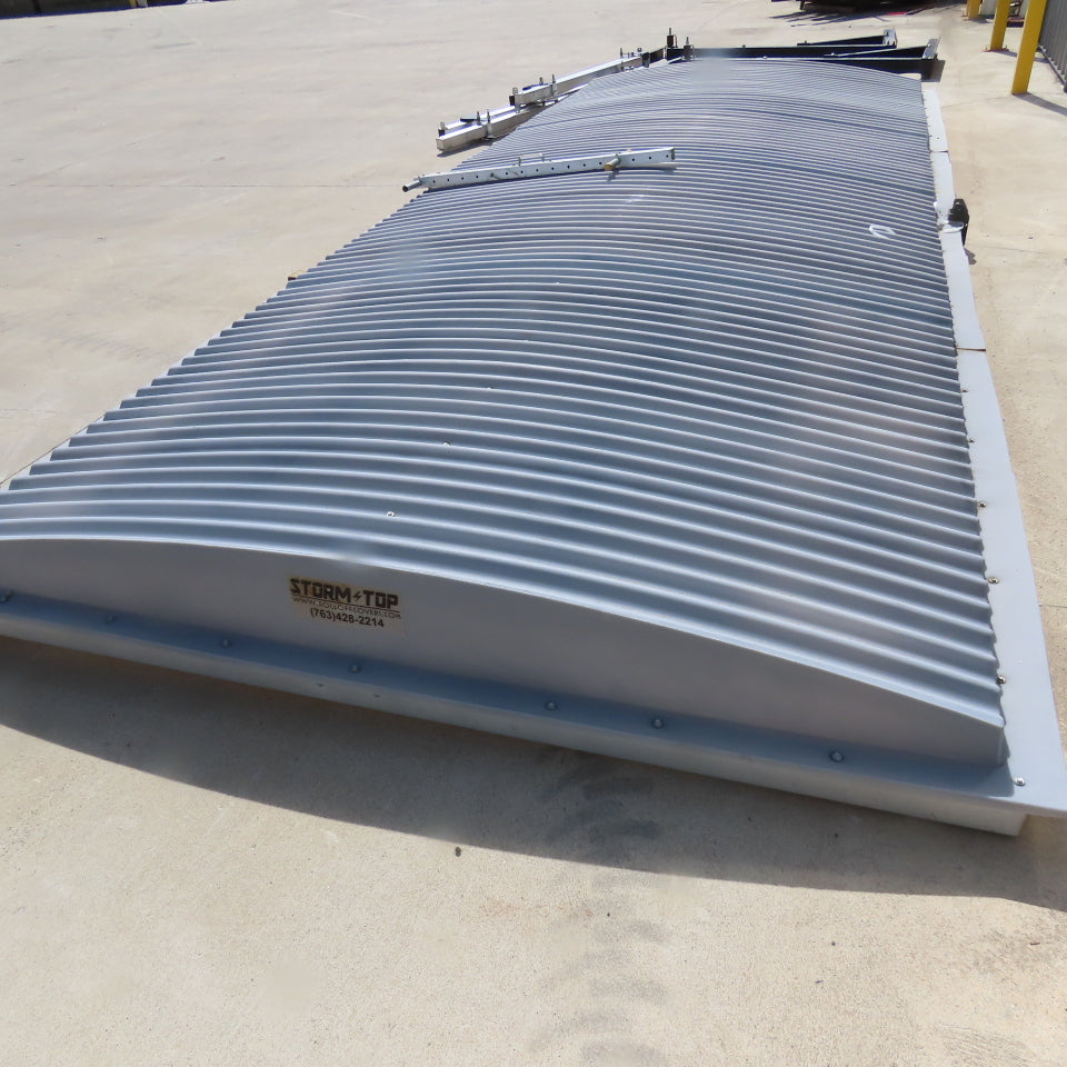 TBI Waste Storm Top Stand Alone Roll Off Container Storm Cover 100" X 250"