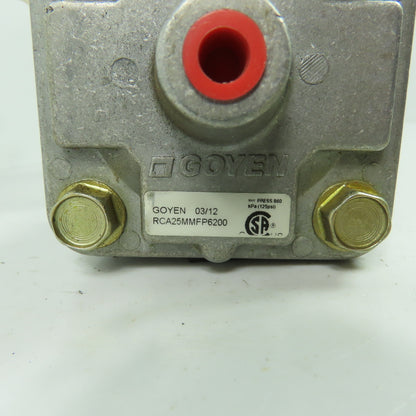 Goyen RCA25MMFP6200 Pulse Jet Dust Collector Valve 125PSI