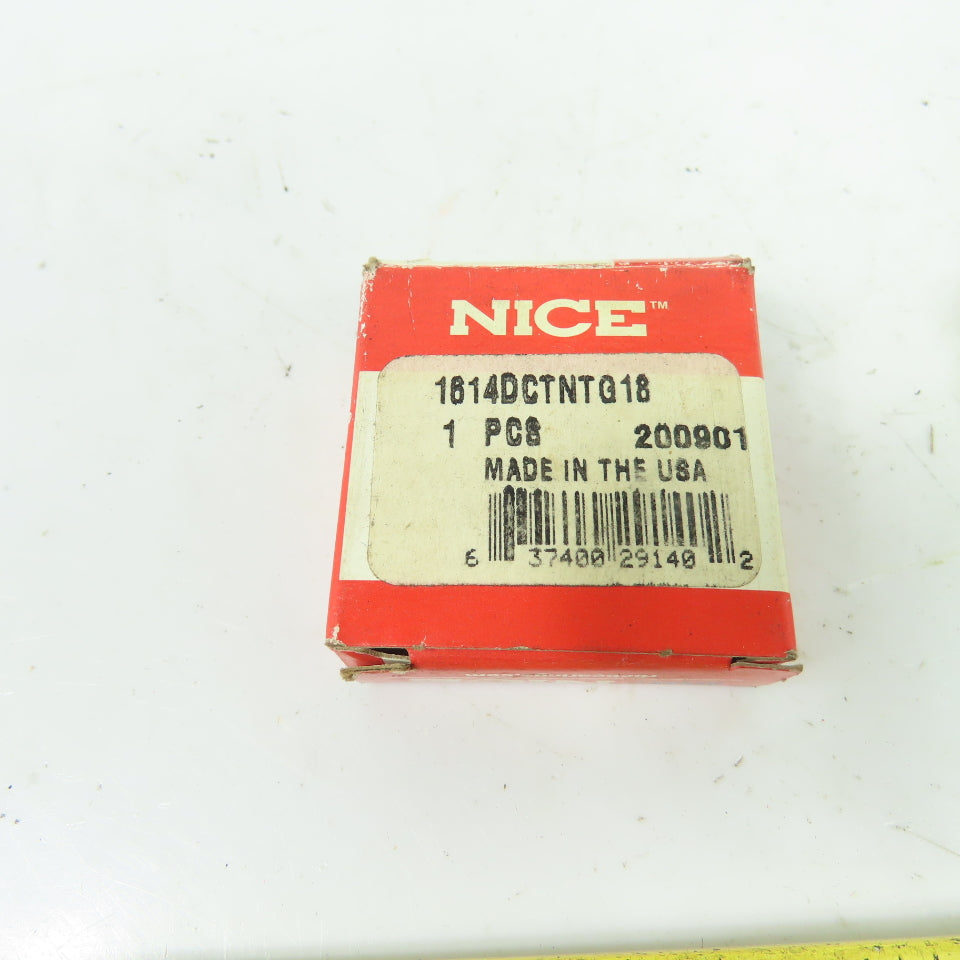 NICE 1614DCTNTG18 Single Row Radial Ball Bearing 0.375" Bore 1.125" ID