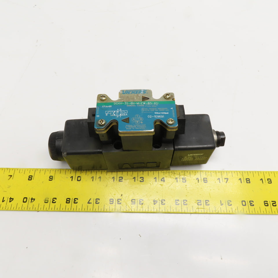 Vickers DG4V-3S-6N-M-FW-B5-60 4/2 Position Solenoid Valve 120V Coil
