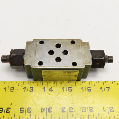 Rexroth 00481623 Z2FS 6-2-42/1QV Sandwich Plate Double Throttle Check Valve
