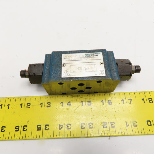 Rexroth 00481623 Z2FS 6-2-42/1QV Sandwich Plate Double Throttle Check Valve