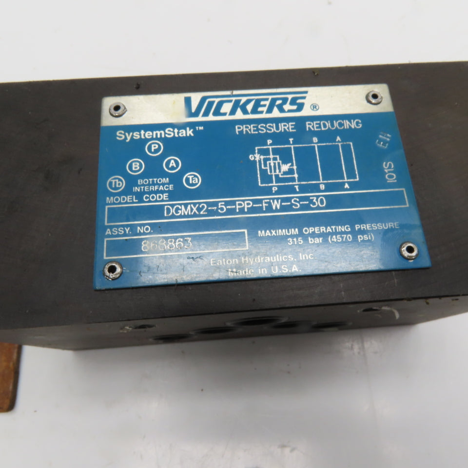 Vickers 868863 DGMX2-5-PP-FW-S-30 SystemStak Pressure Reducing Valve Size 5