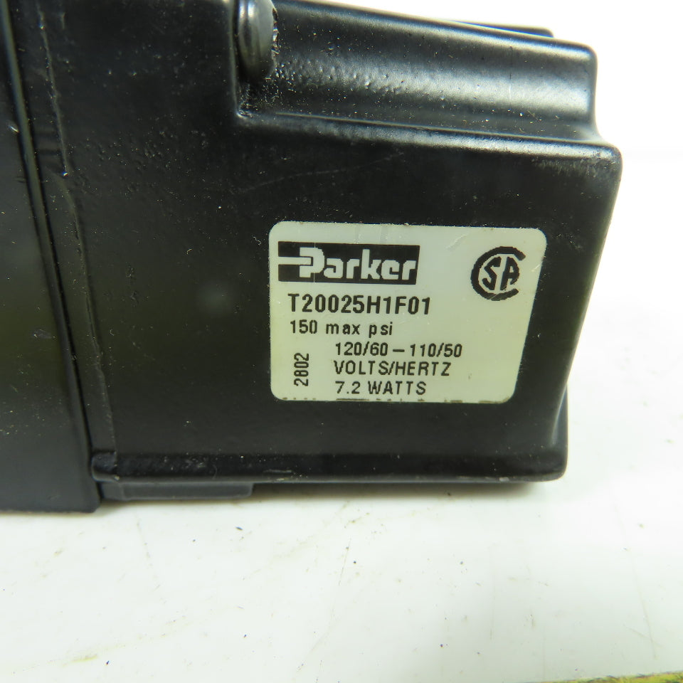 Parker T20025H1F01 Solenoid Valve 150 PSI 120/60 110/50 7.2W
