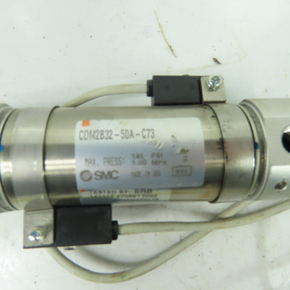 SMC CDM2B32-50A-C73 Round Body Air Cylinder 145 PSI 32mm Bore 50mm Stroke