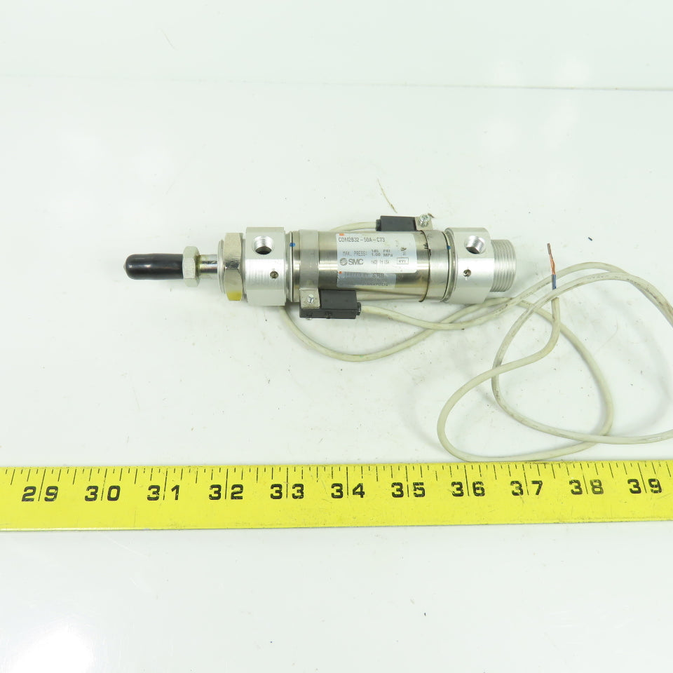 SMC CDM2B32-50A-C73 Round Body Air Cylinder 145 PSI 32mm Bore 50mm Stroke