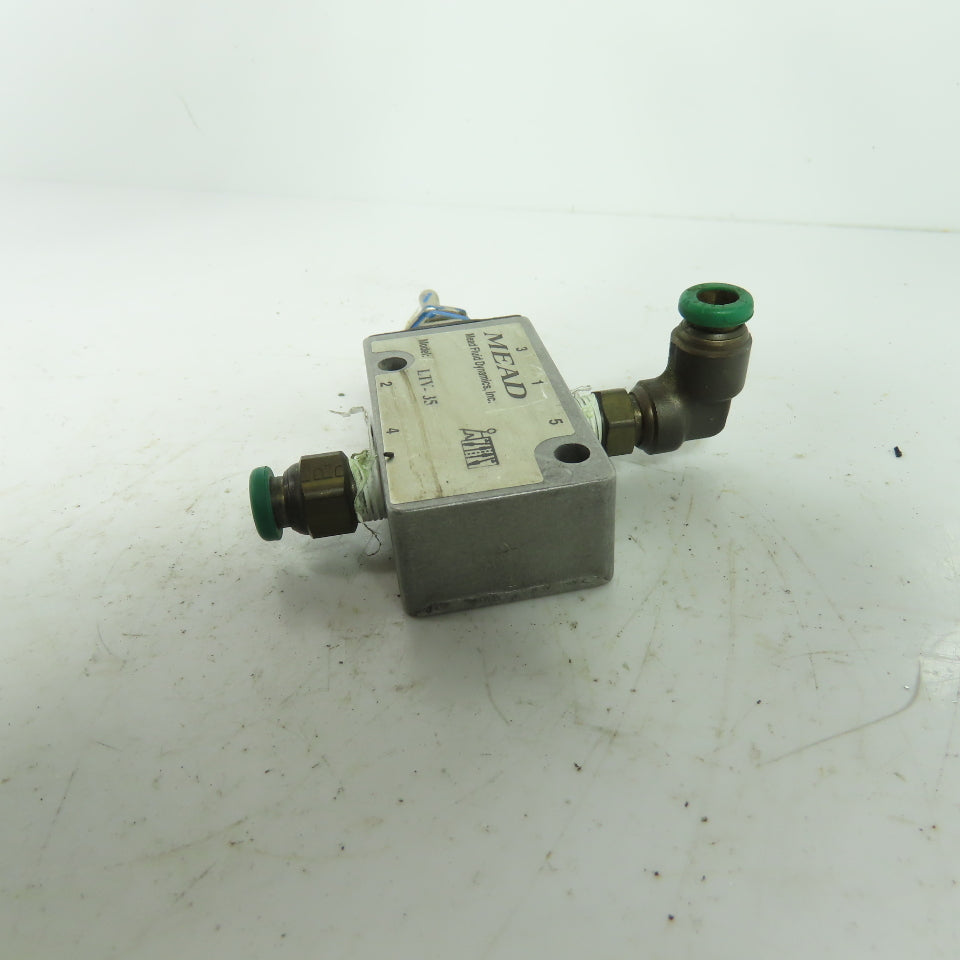 Mead LTV-35 LTV Series Pneumatic Toggle Valve 5-Way 2-Pos 1/8" NPT