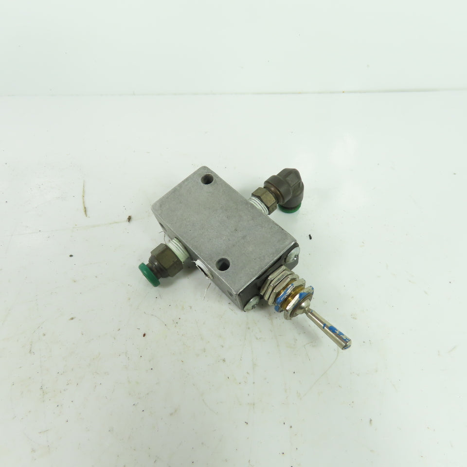 Mead LTV-35 LTV Series Pneumatic Toggle Valve 5-Way 2-Pos 1/8" NPT