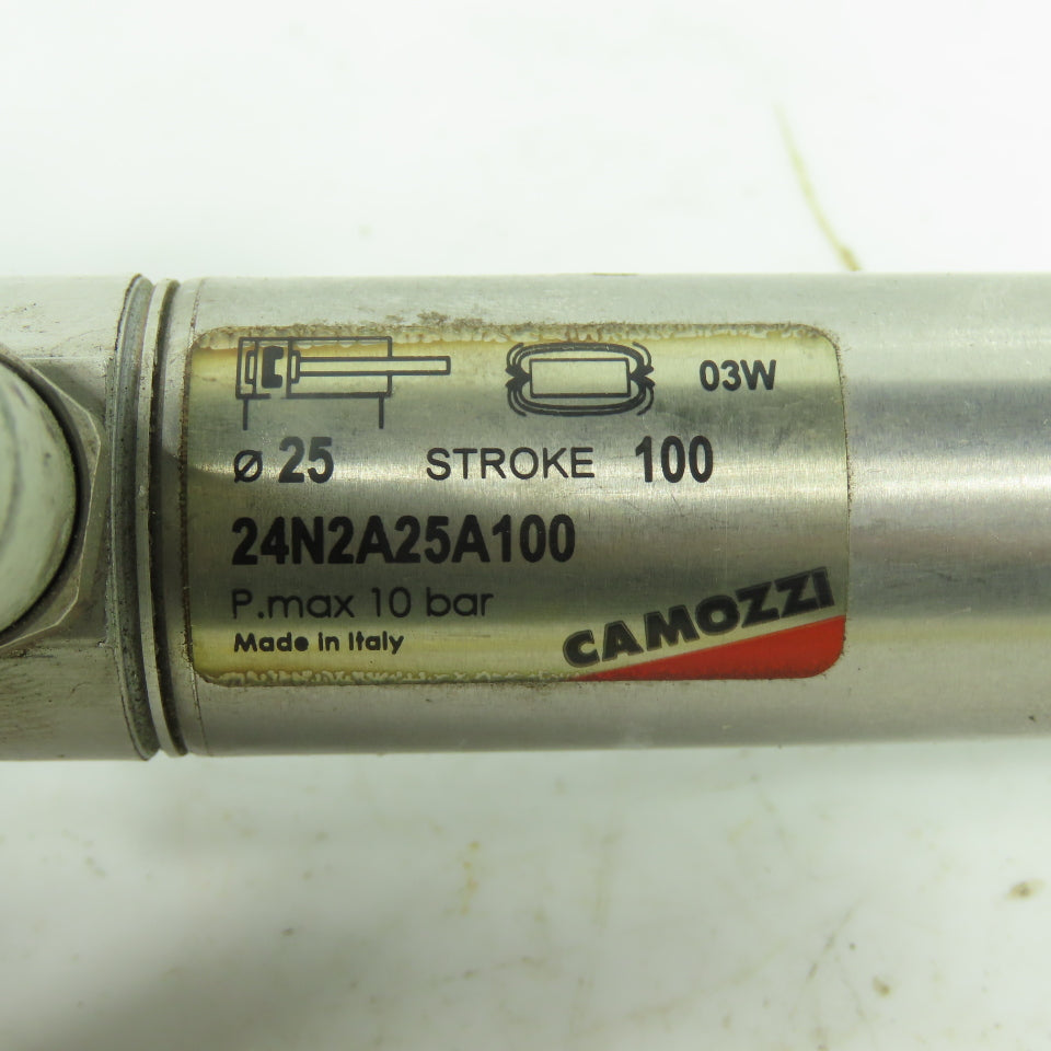 Camozzi 24N2A25A100 25mm Bore 100mm Stroke Pneumatic Air Cylinder 10 Bar
