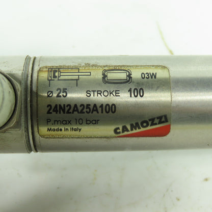 Camozzi 24N2A25A100 25mm Bore 100mm Stroke Pneumatic Air Cylinder 10 Bar
