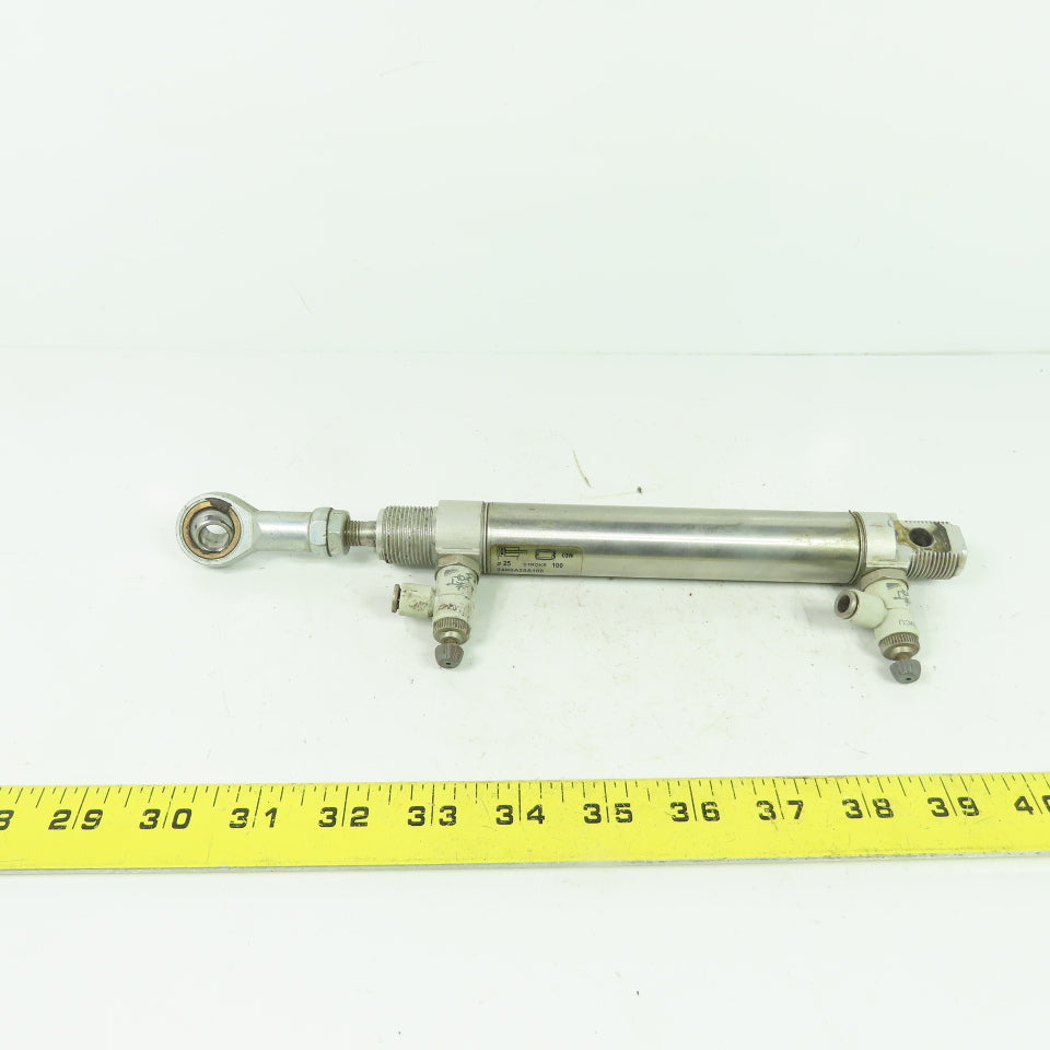 Camozzi 24N2A25A100 25mm Bore 100mm Stroke Pneumatic Air Cylinder 10 Bar