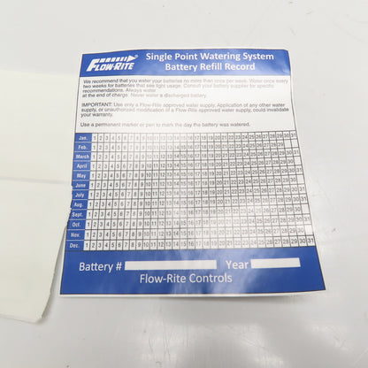 Flow-Rite Single Point Battery Watering System Accessory Kit