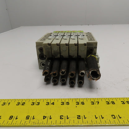 Numatics 051BB5Z2MN00061 5-Station Pneumatic Solenoid Valve Manifold Bank 120PSI