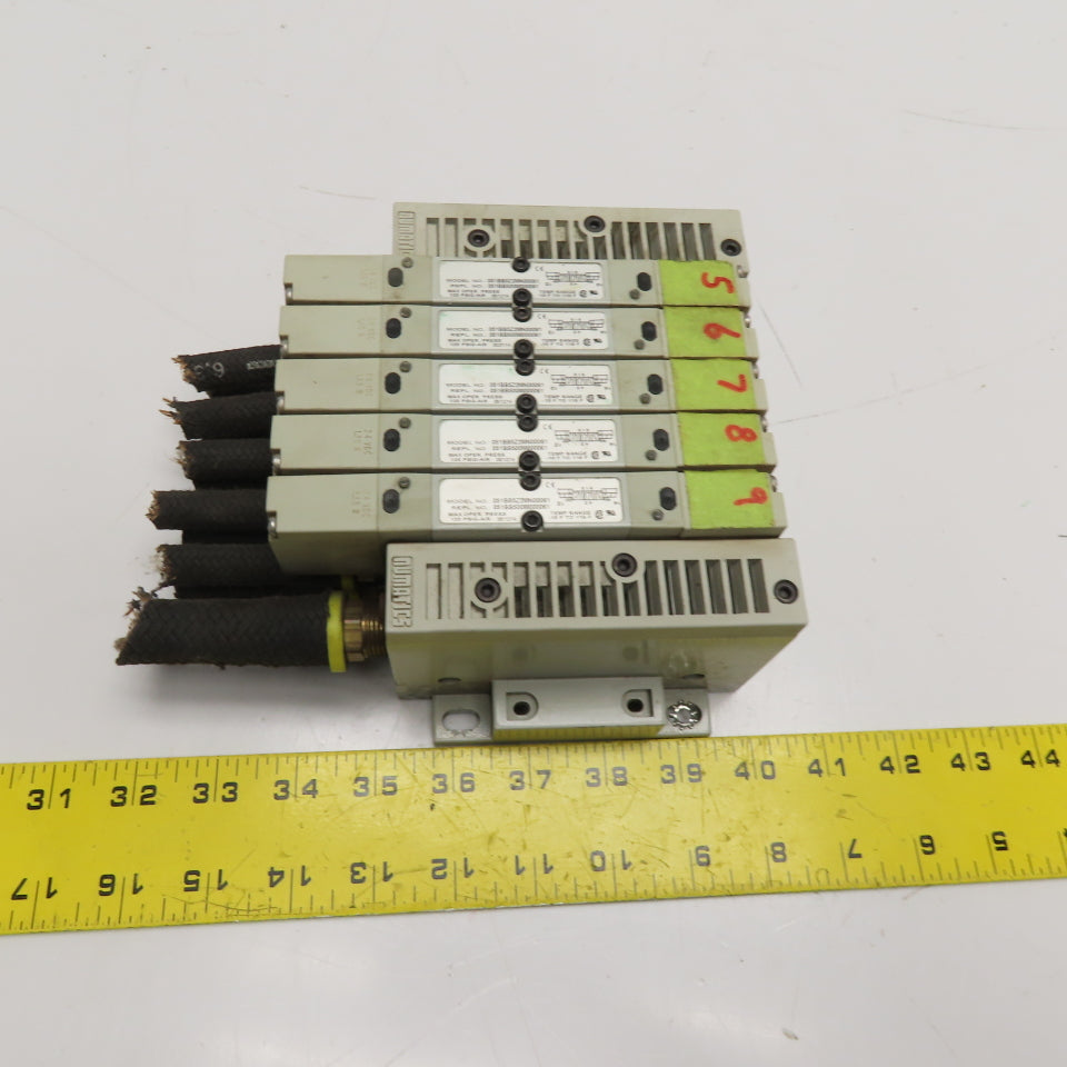 Numatics 051BB5Z2MN00061 5-Station Pneumatic Solenoid Valve Manifold Bank 120PSI