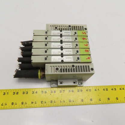 Numatics 051BB5Z2MN00061 5-Station Pneumatic Solenoid Valve Manifold Bank 120PSI