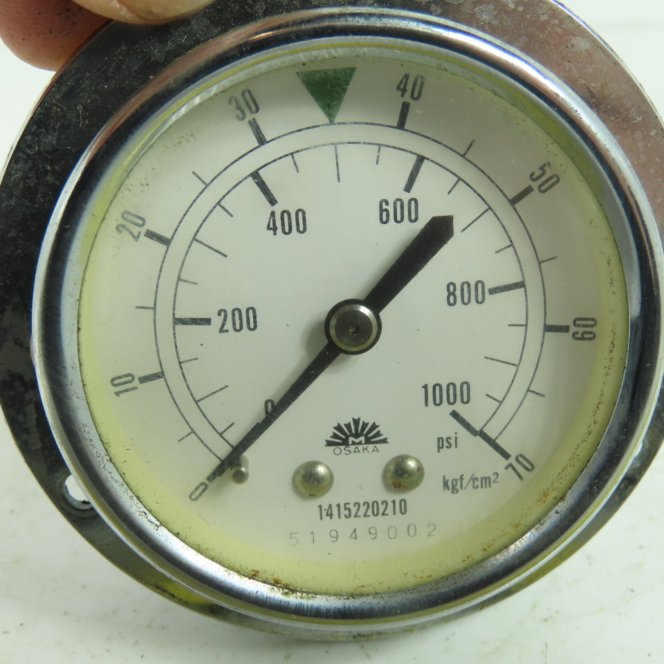 Osaka 1415220210 0-1000 PSI 0-70 kgf/cm2 Pressure Gauge