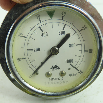 Osaka 1415220210 0-1000 PSI 0-70 kgf/cm2 Pressure Gauge