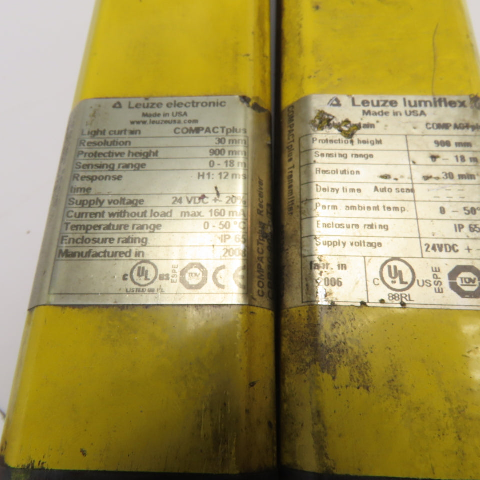 Leuze electronic CPR30-900/T3 CPT30-900/T3 COMPACTplus Safety Light Curtain Set