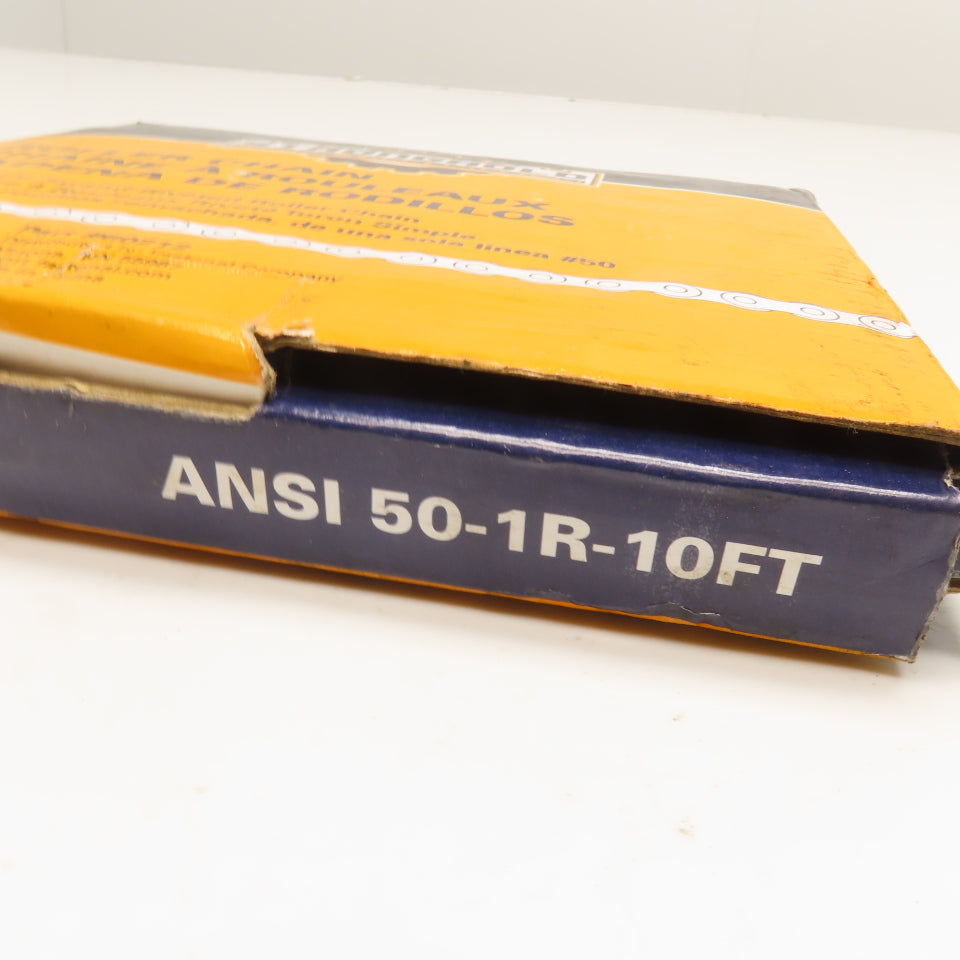 Stronghold 60212 ANSI 50-1R-10FT Roller Chain #50 Single Strand Riveted 10ft