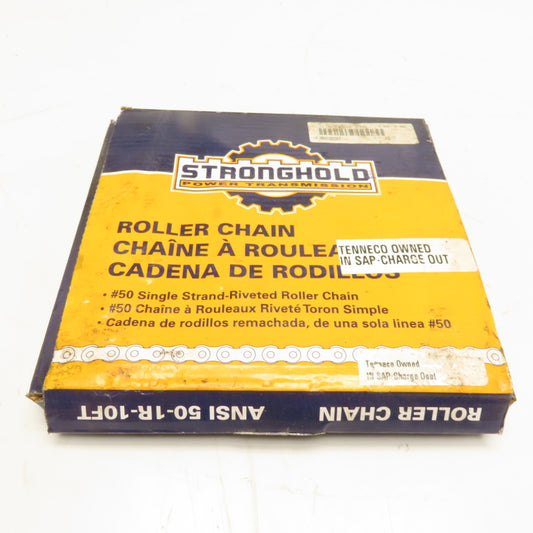 Stronghold 60212 ANSI 50-1R-10FT Roller Chain #50 Single Strand Riveted 10ft