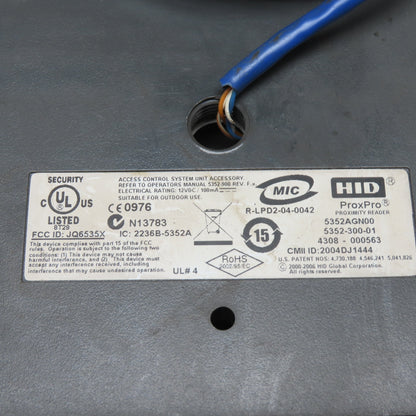 HID 5352-300-01 5352AGN00 ProxPro Proximity Reader 12VDC 100mA