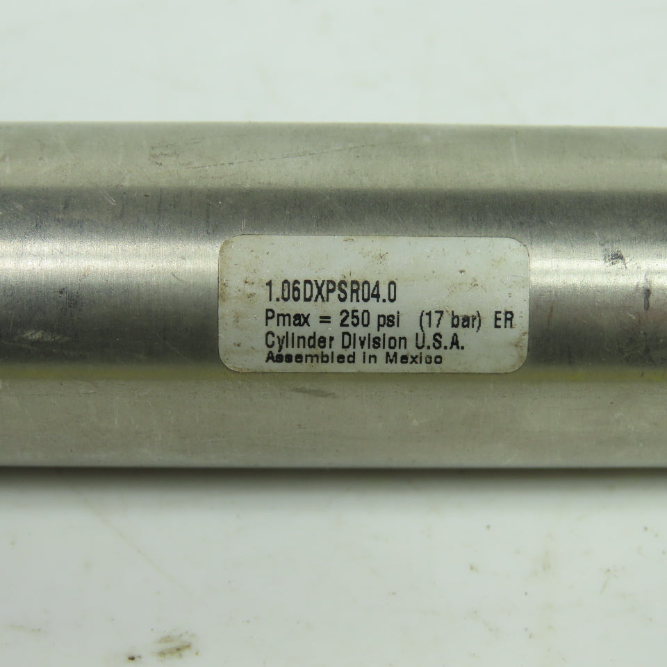 Parker 1.06DXPSR04.0 Round Body Air Cylinder 1-1/16" Bore 4" Stroke