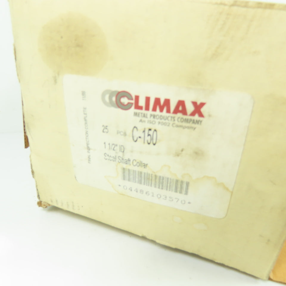 Climax C-150 Steel Shaft Collar 1-1/2" ID Lot Of 25