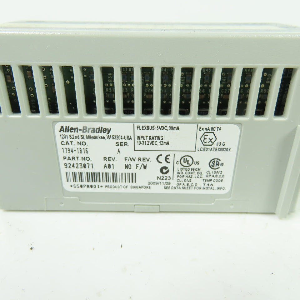 Allen-Bradley 1794-IB16 Flex I/O 24VDC 16-Point Sink Input Module Ser A Rev A01