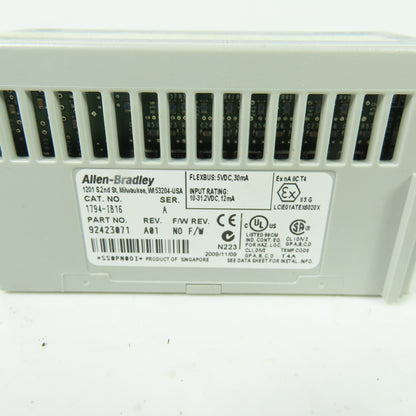 Allen-Bradley 1794-IB16 Flex I/O 24VDC 16-Point Sink Input Module Ser A Rev A01
