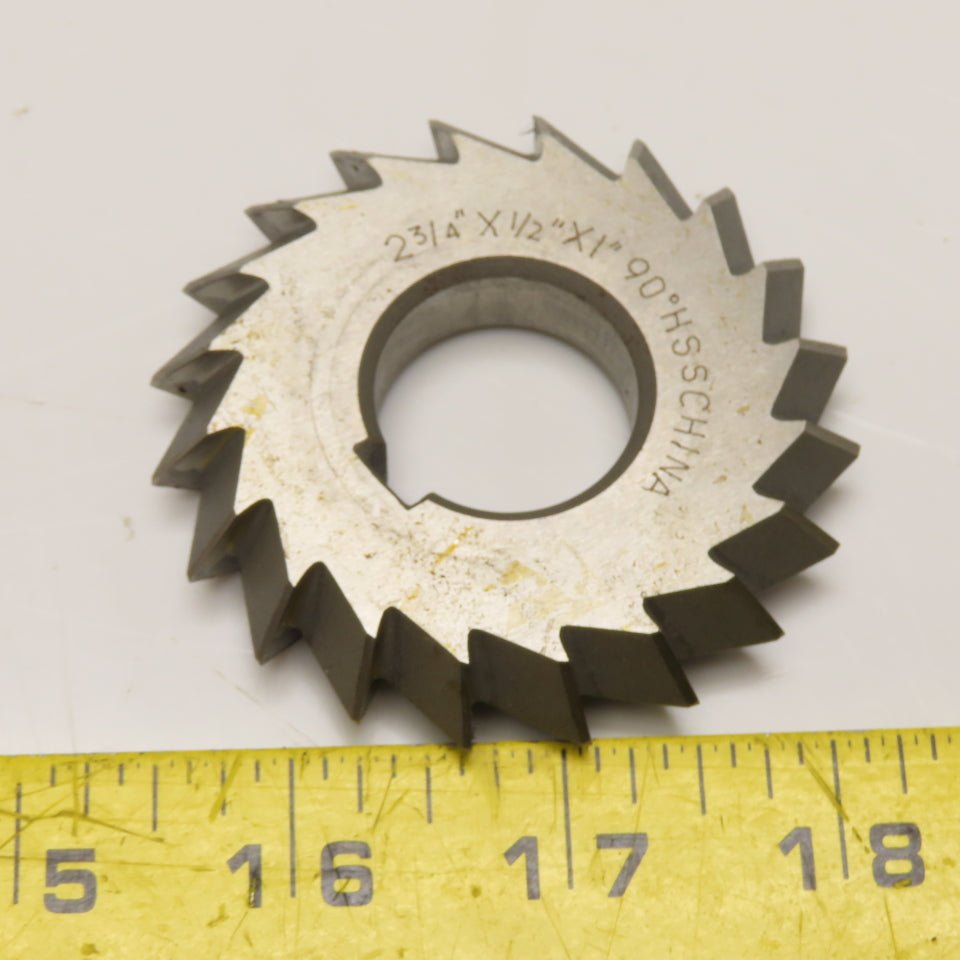 HSS Double Angle Cutter 2-3/4" x 1/2" x 1" x 90 Degree