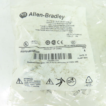 Allen-Bradley 800FM-SM32MX20 Selector Switch 22.5mm Maintained 3-Position Ser A