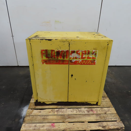 20 Gallon Flammable Liquid Storage Cabinet No Shelf 35" x 22" x 36"T (NO Handle)