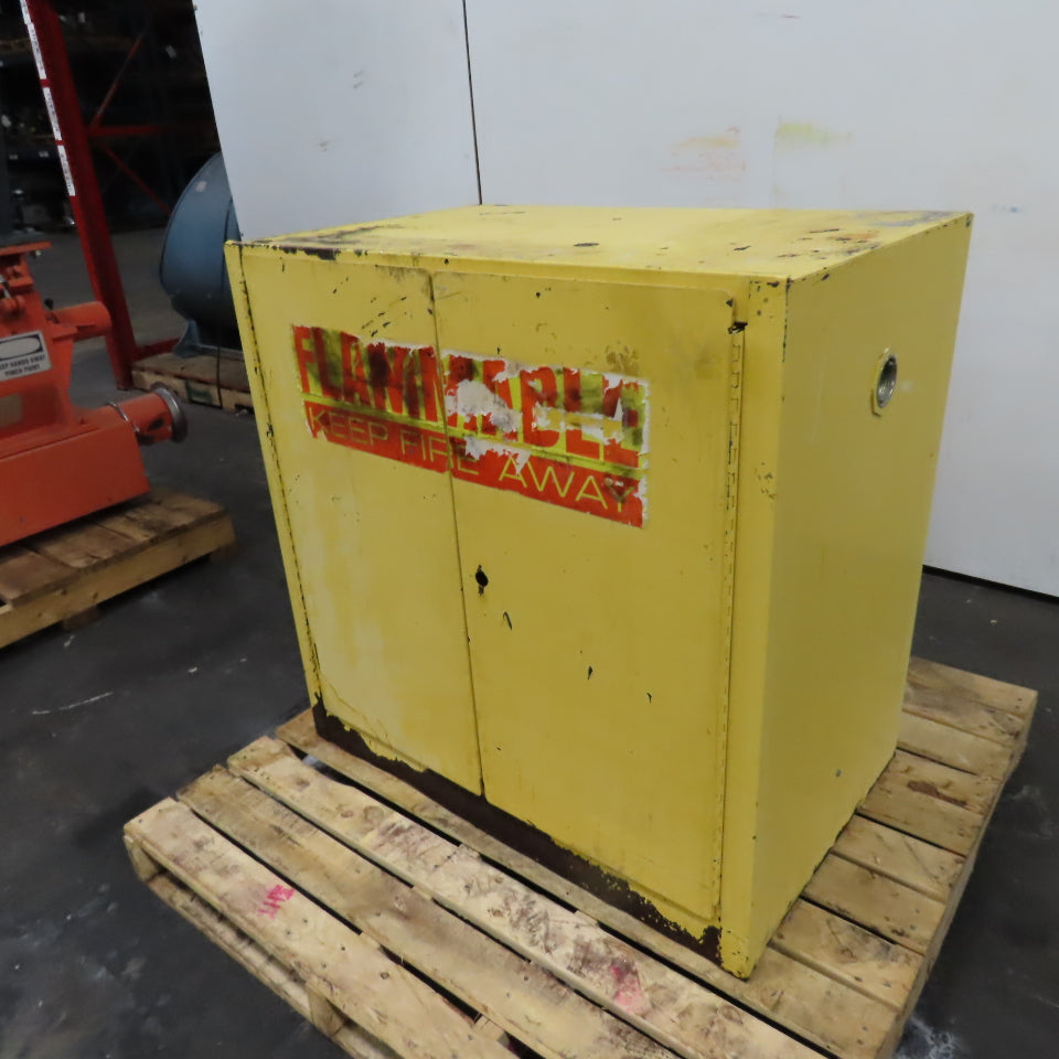 20 Gallon Flammable Liquid Storage Cabinet No Shelf 35" x 22" x 36"T (NO Handle)