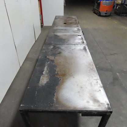 180"x 36"x 34.5" T Steel Work Assembly Bench Workbench Welding Table W/ Storage