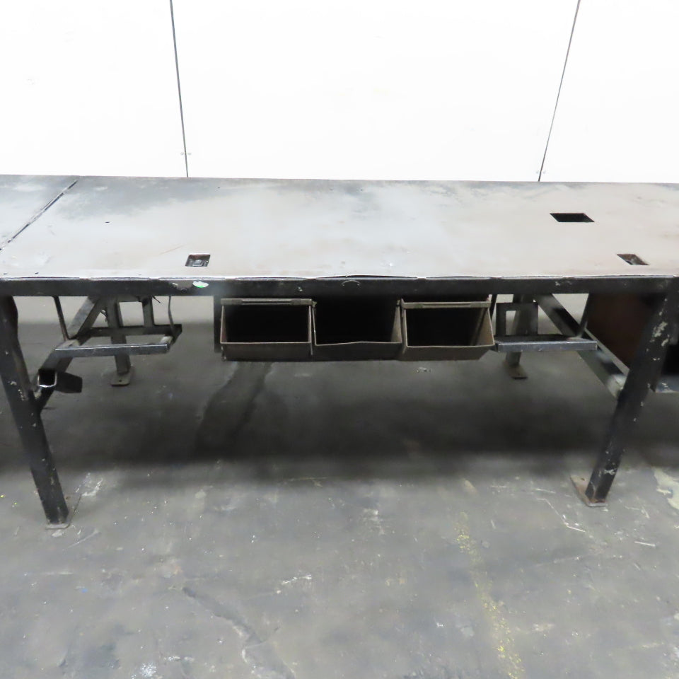 180"x 36"x 34.5" T Steel Work Assembly Bench Workbench Welding Table W/ Storage