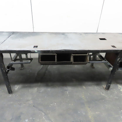180"x 36"x 34.5" T Steel Work Assembly Bench Workbench Welding Table W/ Storage
