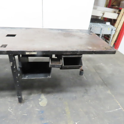 180"x 36"x 34.5" T Steel Work Assembly Bench Workbench Welding Table W/ Storage