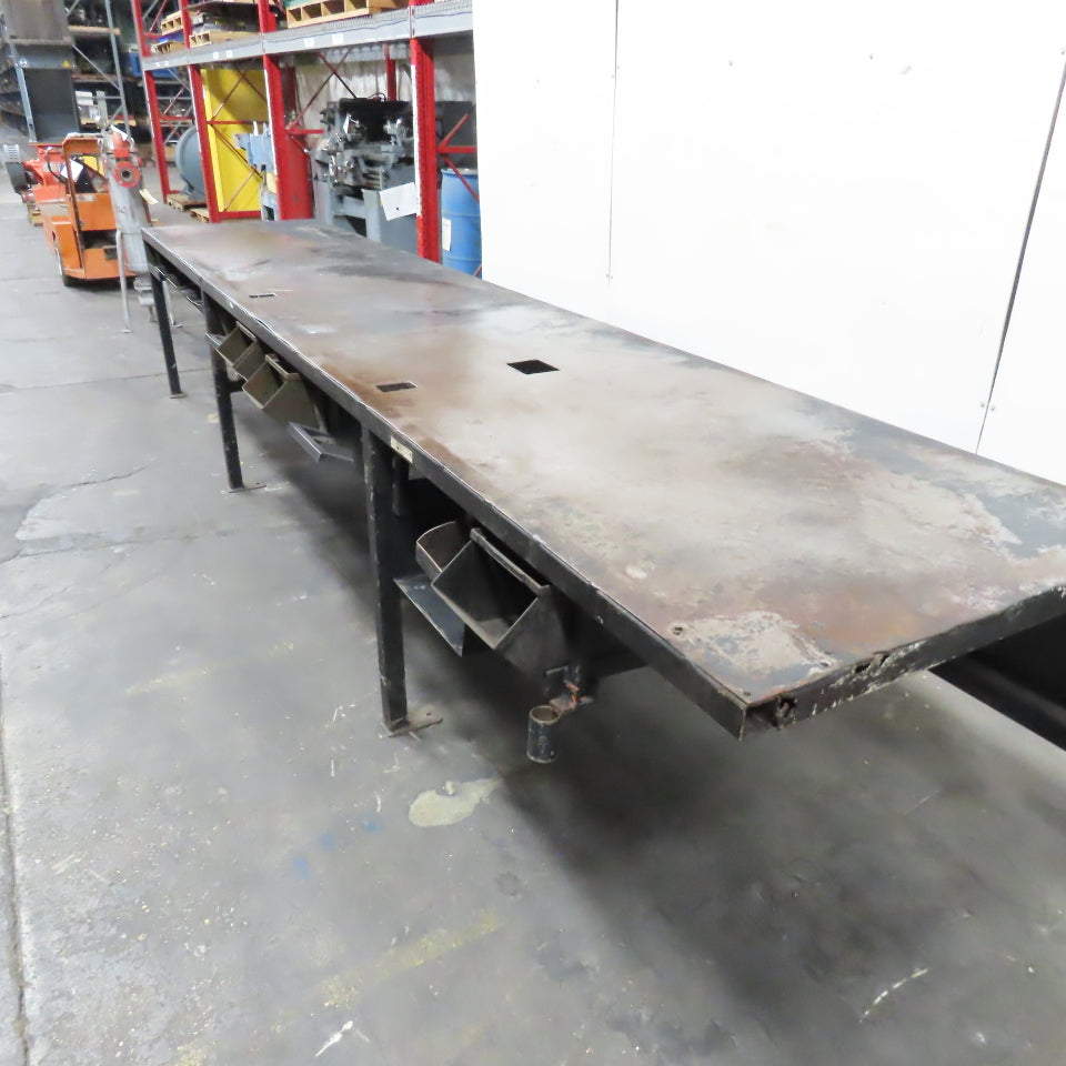 180"x 36"x 34.5" T Steel Work Assembly Bench Workbench Welding Table W/ Storage