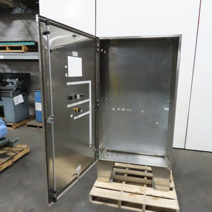 Saginaw 72" x 36" x 12" Stainless Steel NEMA 4X Electrical Enclosure W/Backplate