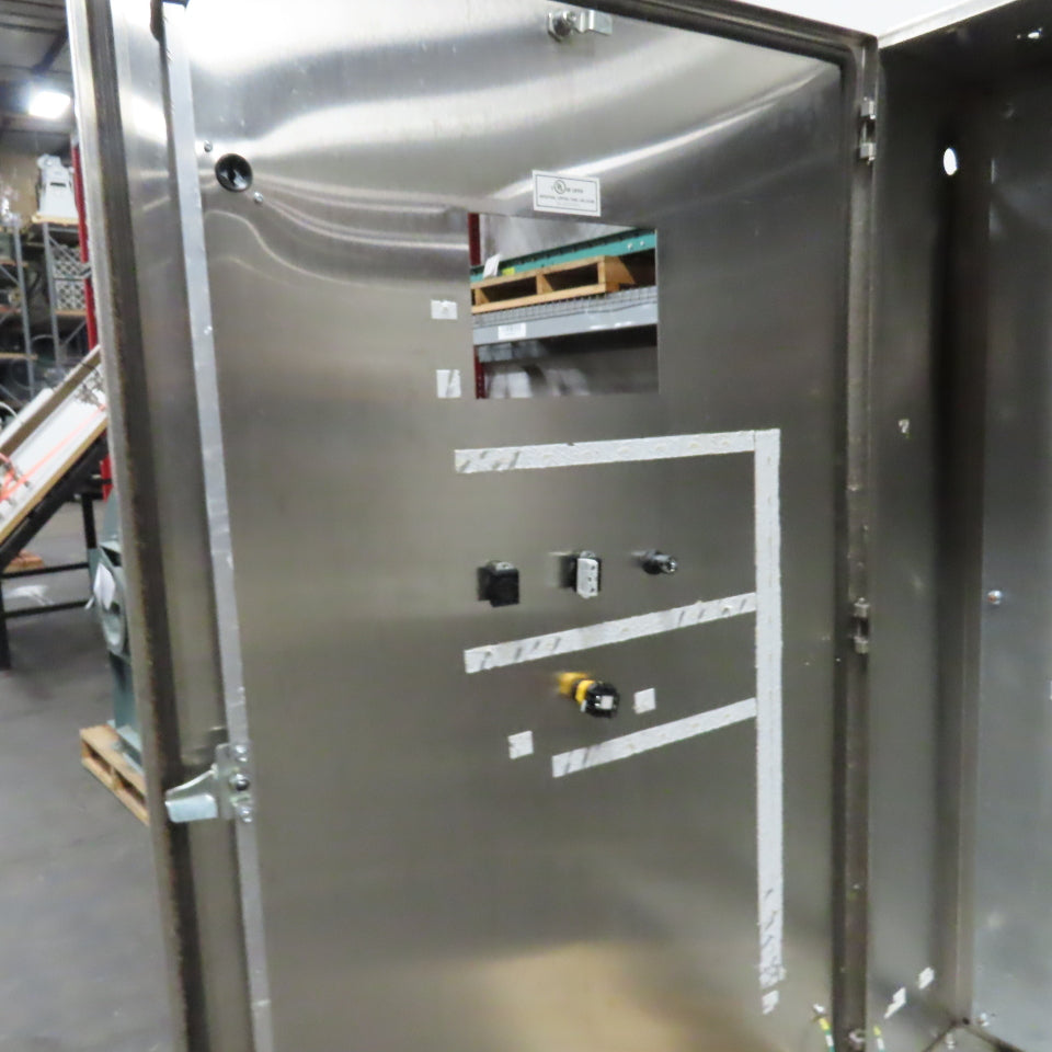 Saginaw 72" x 36" x 12" Stainless Steel NEMA 4X Electrical Enclosure W/Backplate
