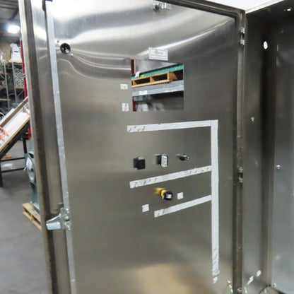 Saginaw 72" x 36" x 12" Stainless Steel NEMA 4X Electrical Enclosure W/Backplate