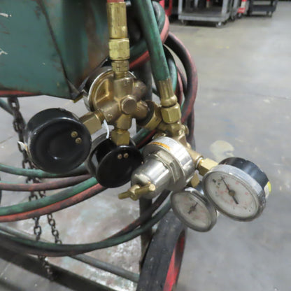 OKI CTR-14 2 Cylinder Oxy-Acetylene Truck Cart W/ Victor Cutting Torch Assy.