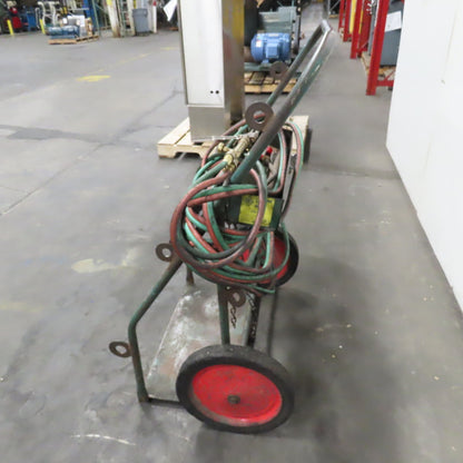 OKI CTR-14 2 Cylinder Oxy-Acetylene Truck Cart W/ Victor Cutting Torch Assy.