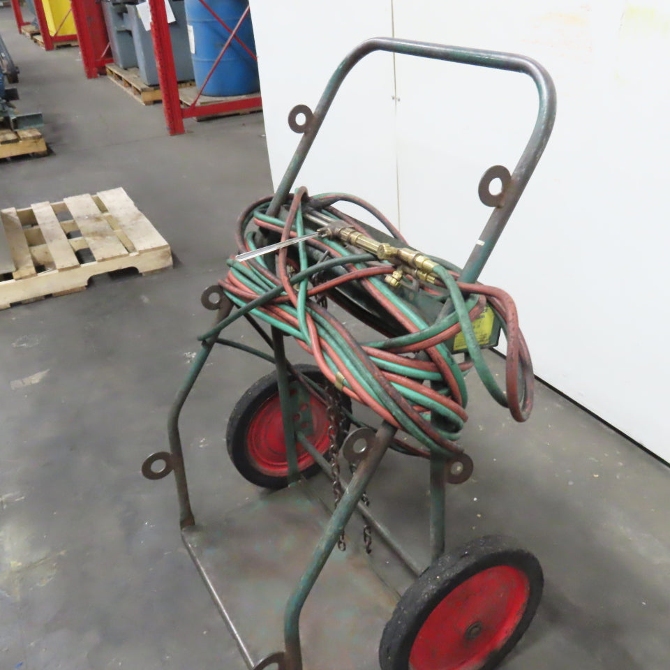 OKI CTR-14 2 Cylinder Oxy-Acetylene Truck Cart W/ Victor Cutting Torch Assy.