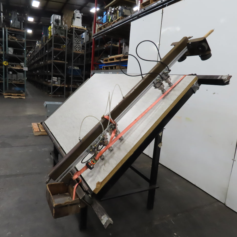 Custom Fab 8' x 52" Face Frame Assembly A Frame Table 5 Pneumatic Clamps